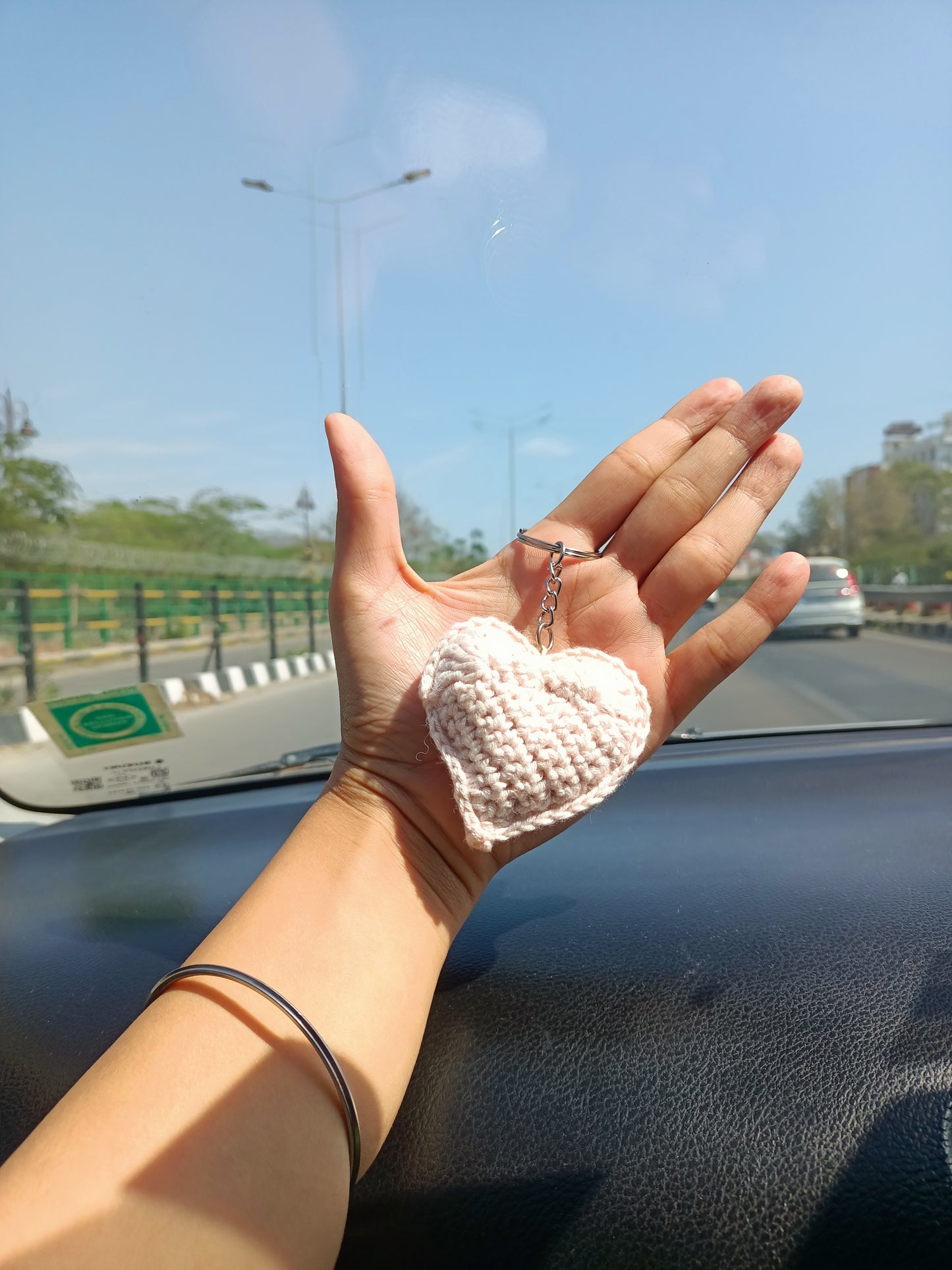 Handmade Heart Charm – Blush Edition