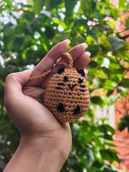  Handmade crochet cat bag charm keychain, kawaii animal accessory online India