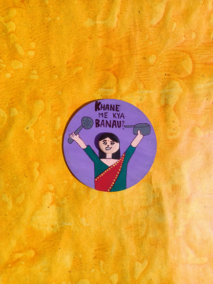 Hand-Painted Fridge Magnet