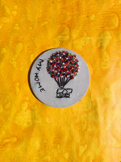 Hand-Embroidered Fridge Magnet