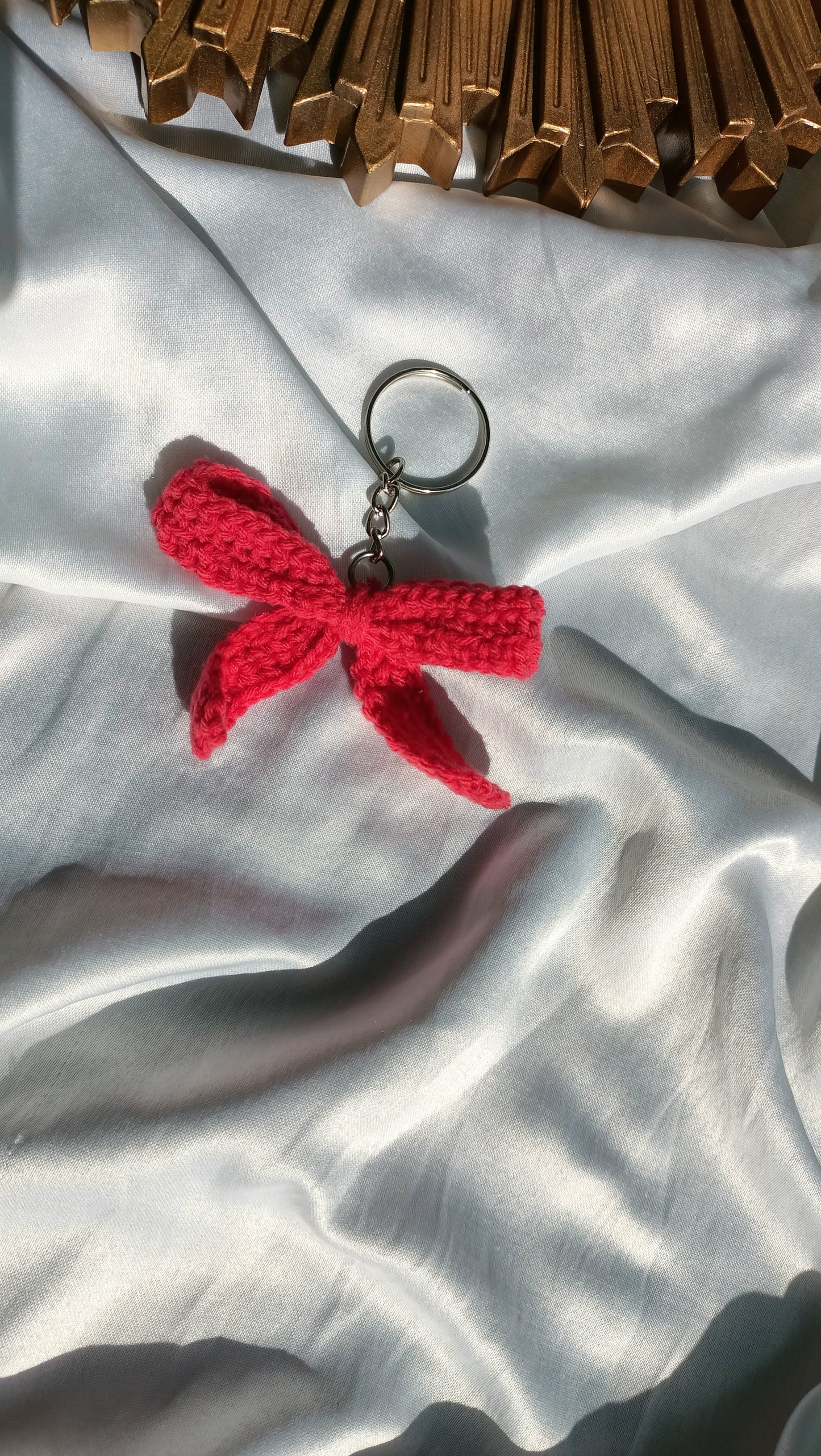 Handcrafted Crochet Bow Keychain