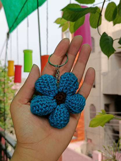 Blue Bloom keychain