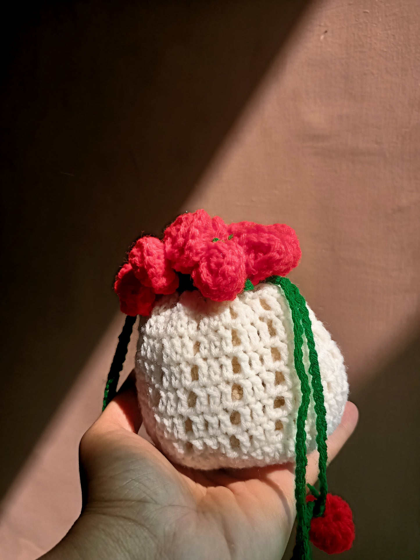 Mini Crochet Rose Potli