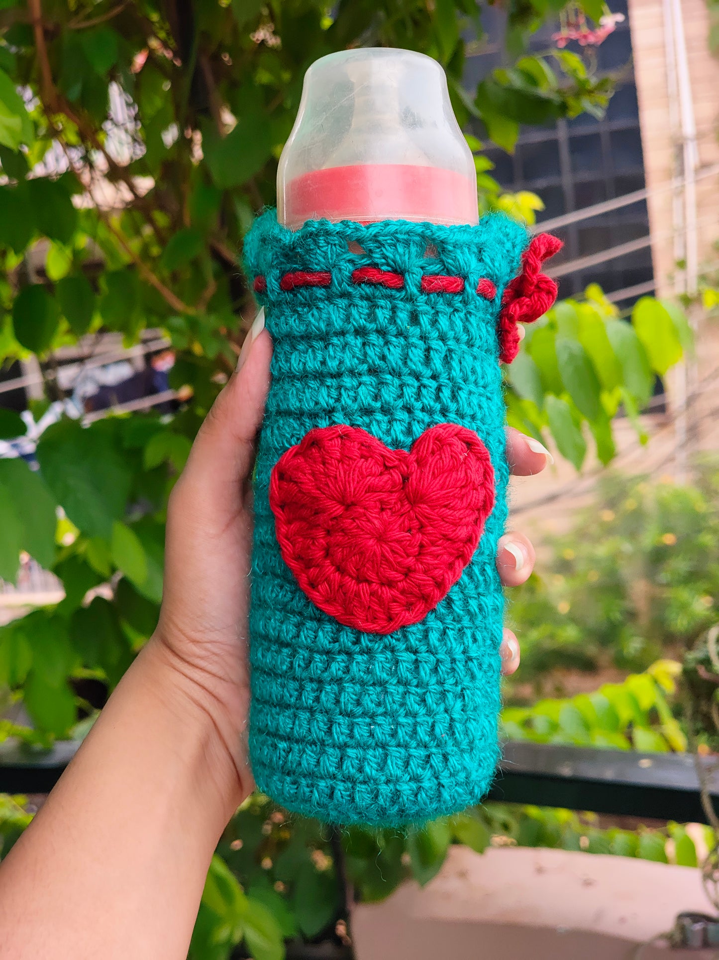 Love on the Go - Crochet Baby Bottle Cove