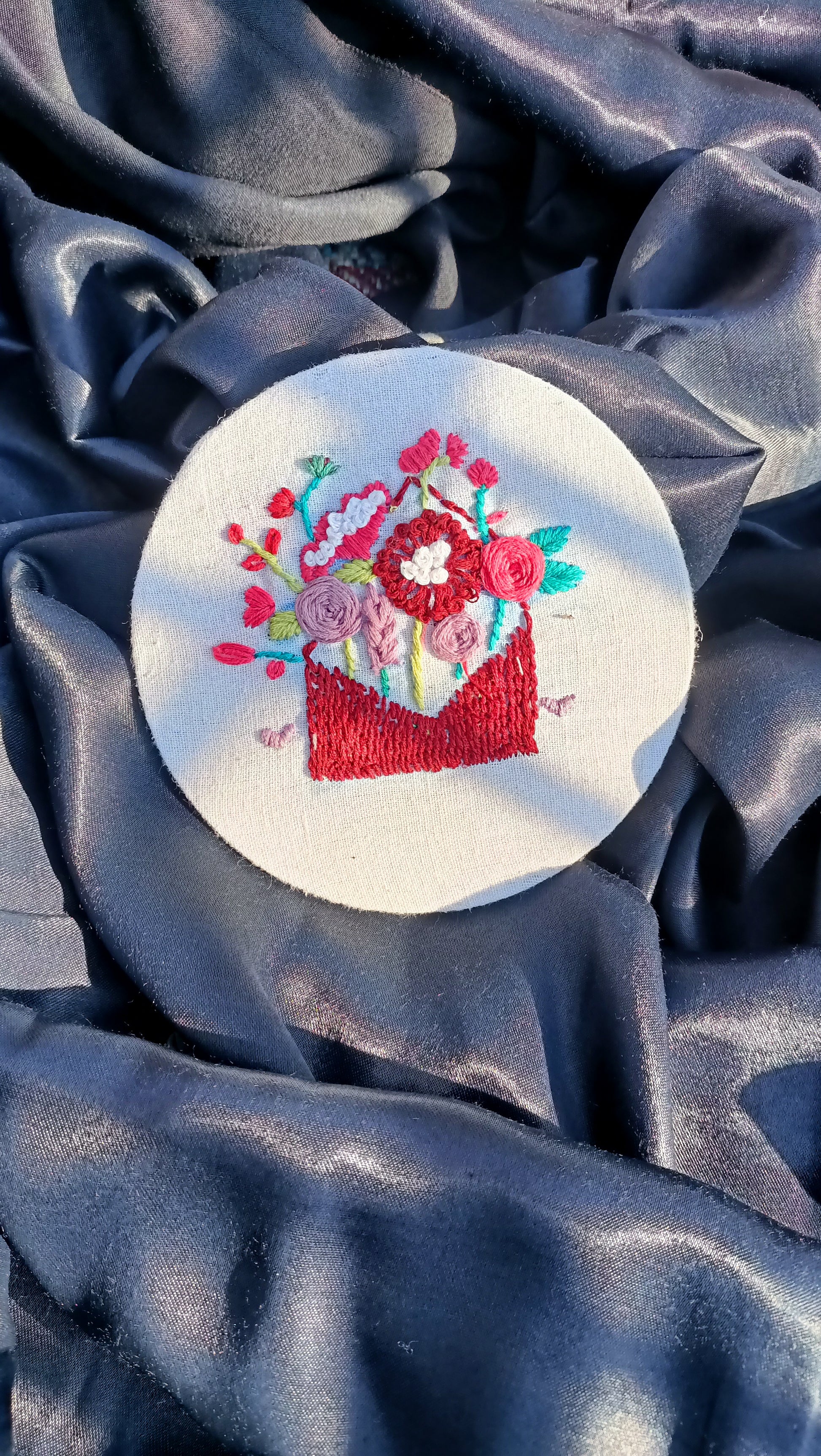 Hand-painted love envelope fridge magnet, romantic handmade Valentine gift India