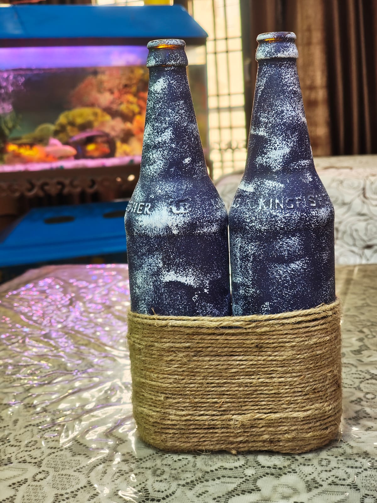 Rustic Twin Bottle Decor