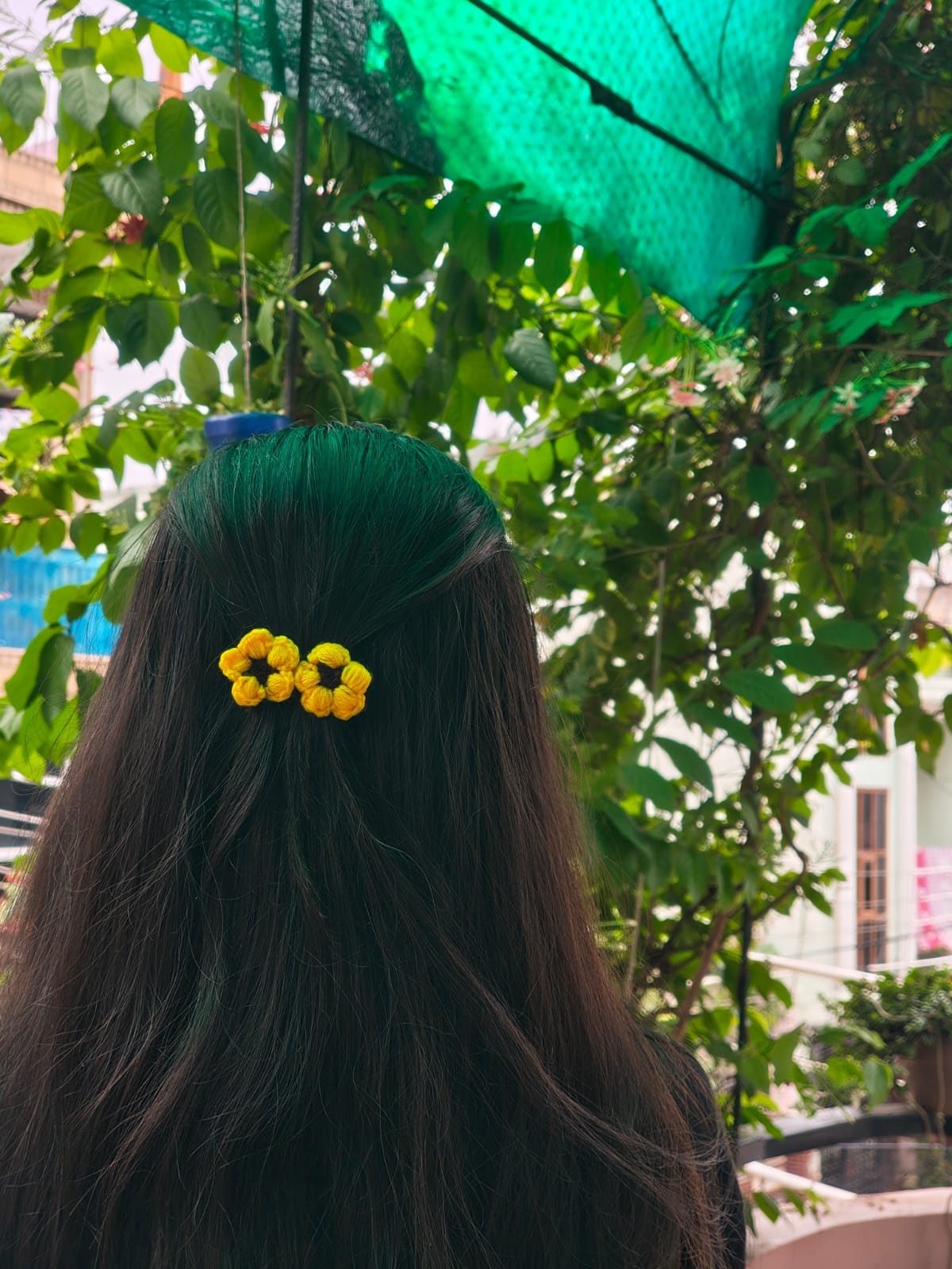 Crochet Sunflower Hair Clip - Pack of 2