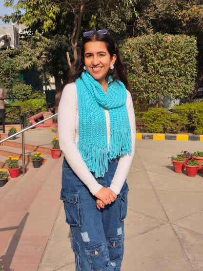 Mikasa Blue – Viral Crochet Muffler