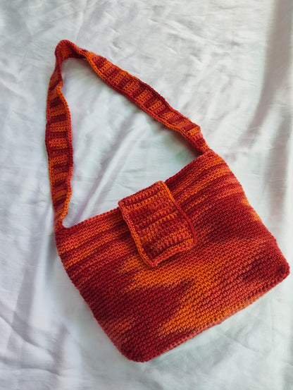 Sunset Crochet Shoulder Bag