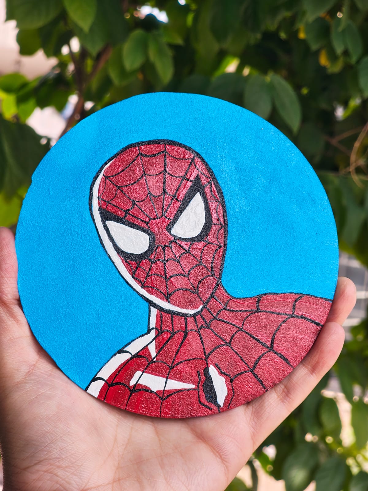 handmade spiderman fridge magnet 