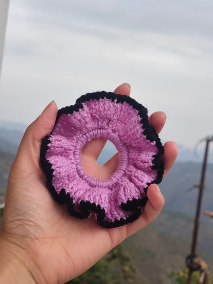 Lavender Crochet Scrunchies