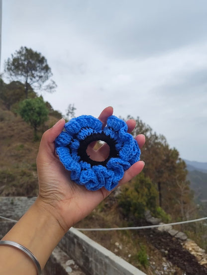 BlueBerry Crochet Scrunchies