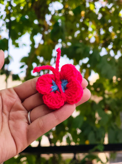 Berry Bloom Butterfly Crochet Clip- Pack of 2