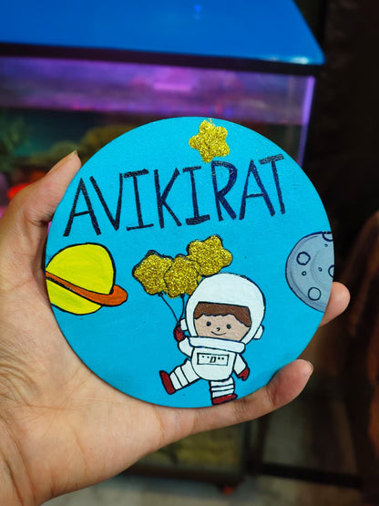 Astronaut Name Customized Hand-Painted Fridge Magnet