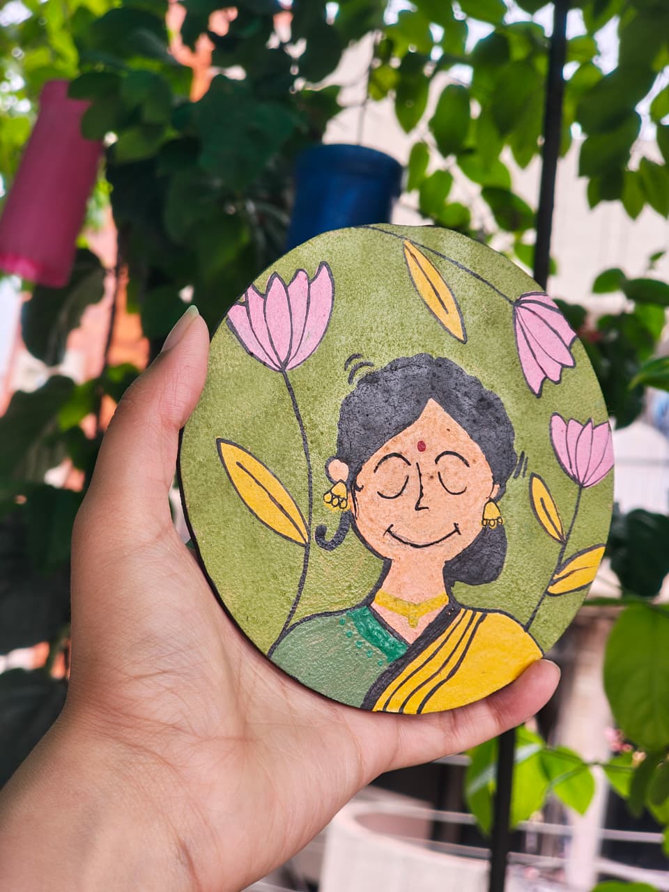 Peaceful Sundari Handmade Fridge Magnet