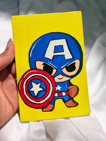 Cartoon character of Captain America 