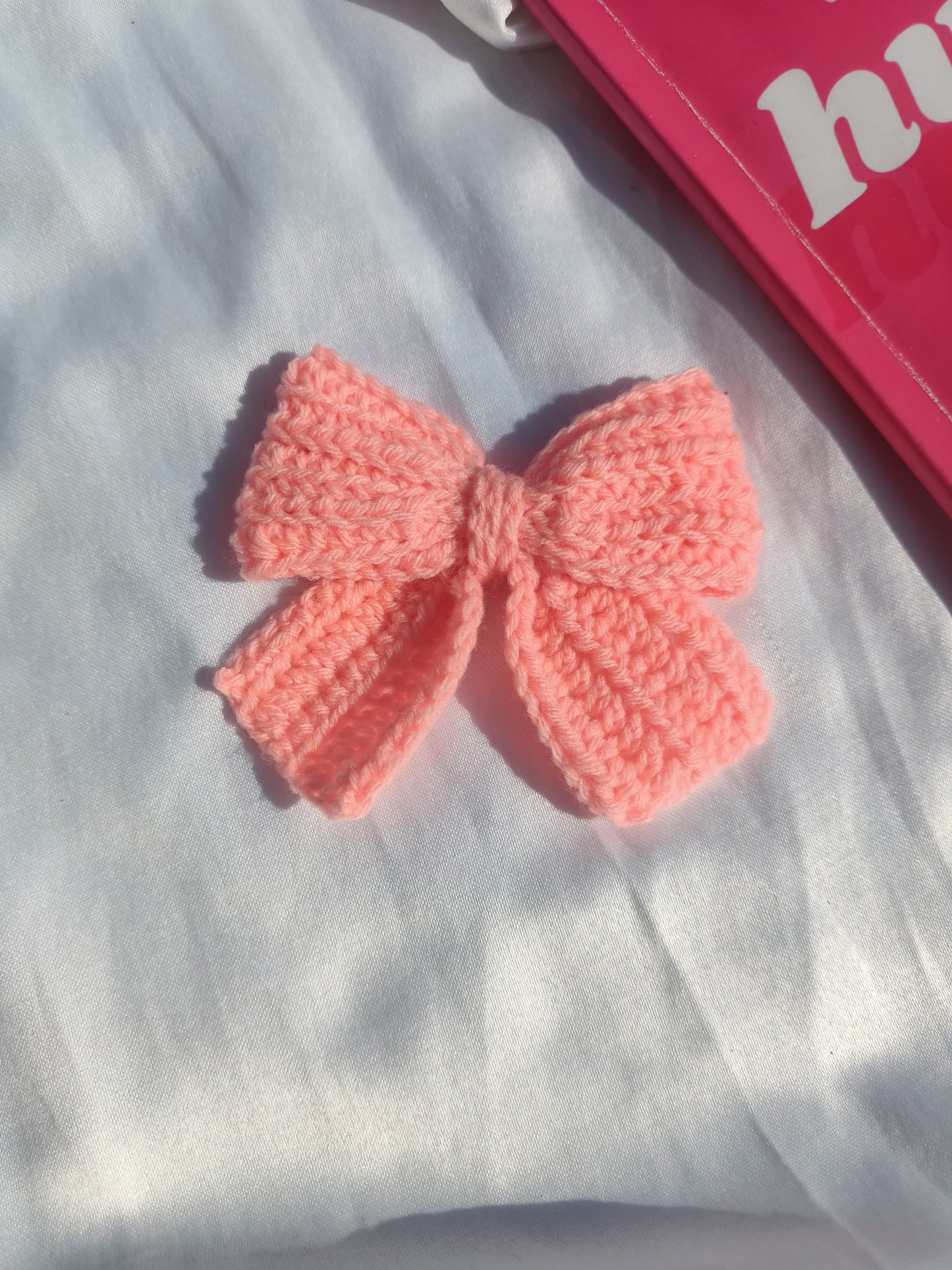crochet bow hair clip 