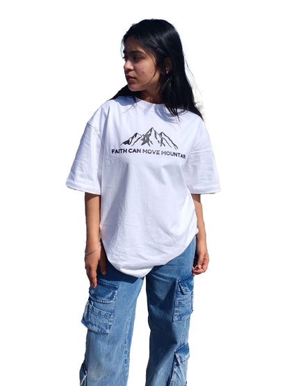 Faith can move mountain | oversized T-shirt
